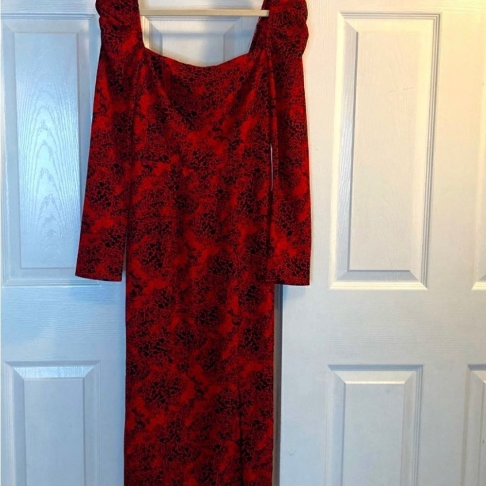 Leith red midi dress - Picture 6 of 9